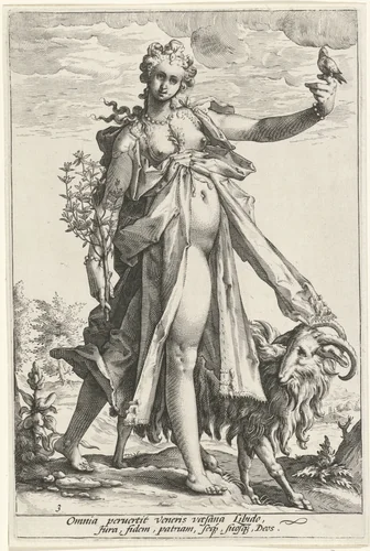 Wellust (Luxuria) by Unknown, print, 1585-1589