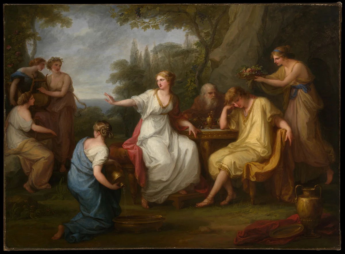 The Sorrow of Telemachus by Angelica Kauffmann, painting, 1783