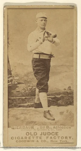 Bierbauer, 2nd Base, Philadelphia Athletics, from the Old Judge series (N172) for Old Judge Cigarettes by Goodwin & Company, photograph, 1888