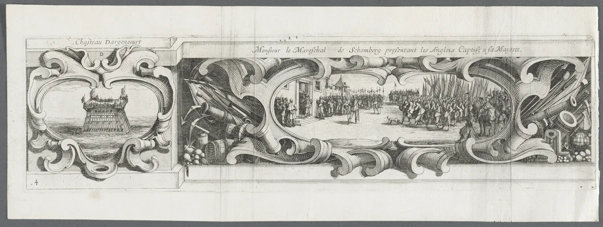 The Siege of La Rochelle: Plate 14 by Israël Henriet, print, 1628-1630