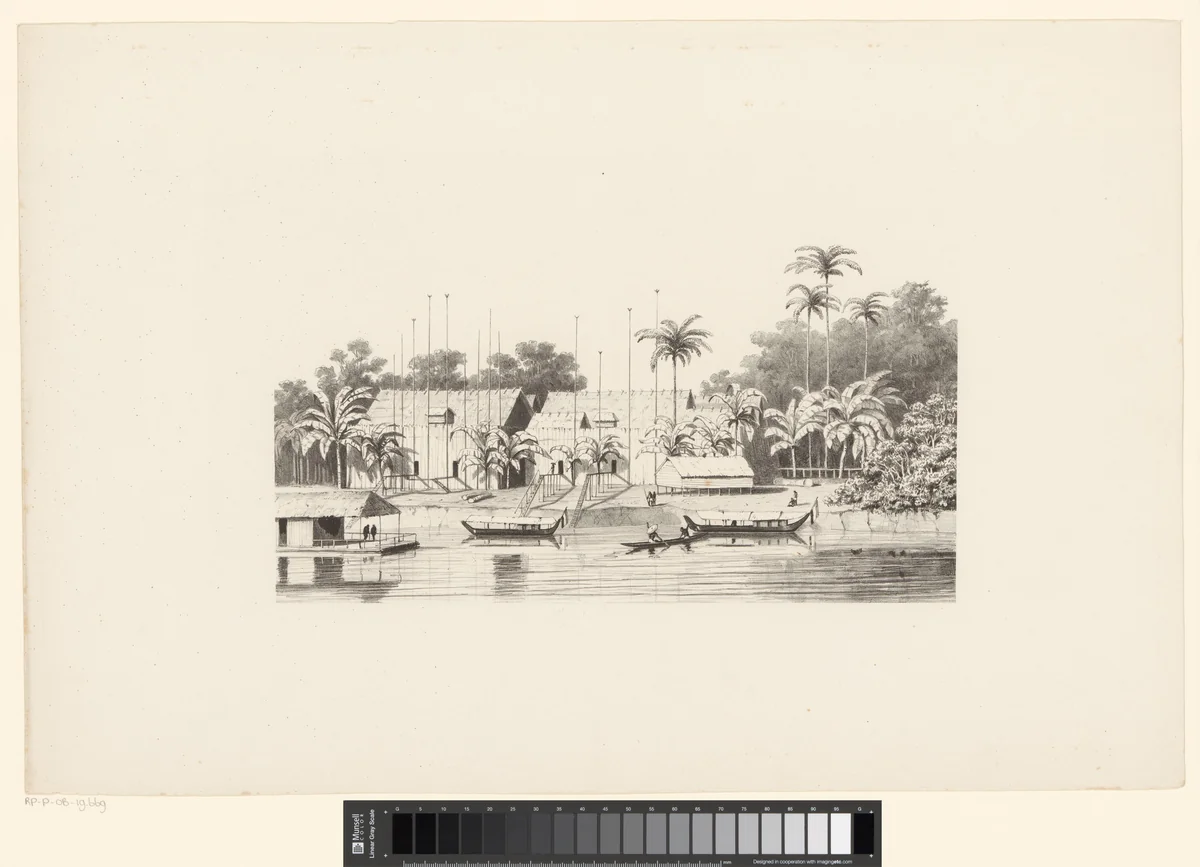 Riviergezicht in Azië by Jan Weissenbruch, print, 1832-1880