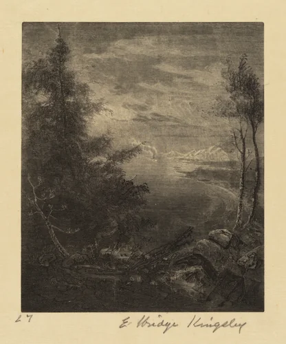 The Lakeside by Elbridge Kingsley, print, 1855-1920