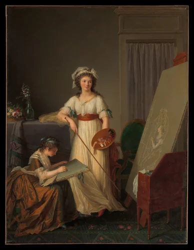 The Interior of a Woman Painter's Studio by Marie Victoire Lemoine, painting, 1789