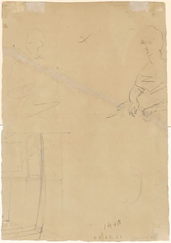 Figure Studies [verso] by Thomas Sully, drawing, 1810-1820