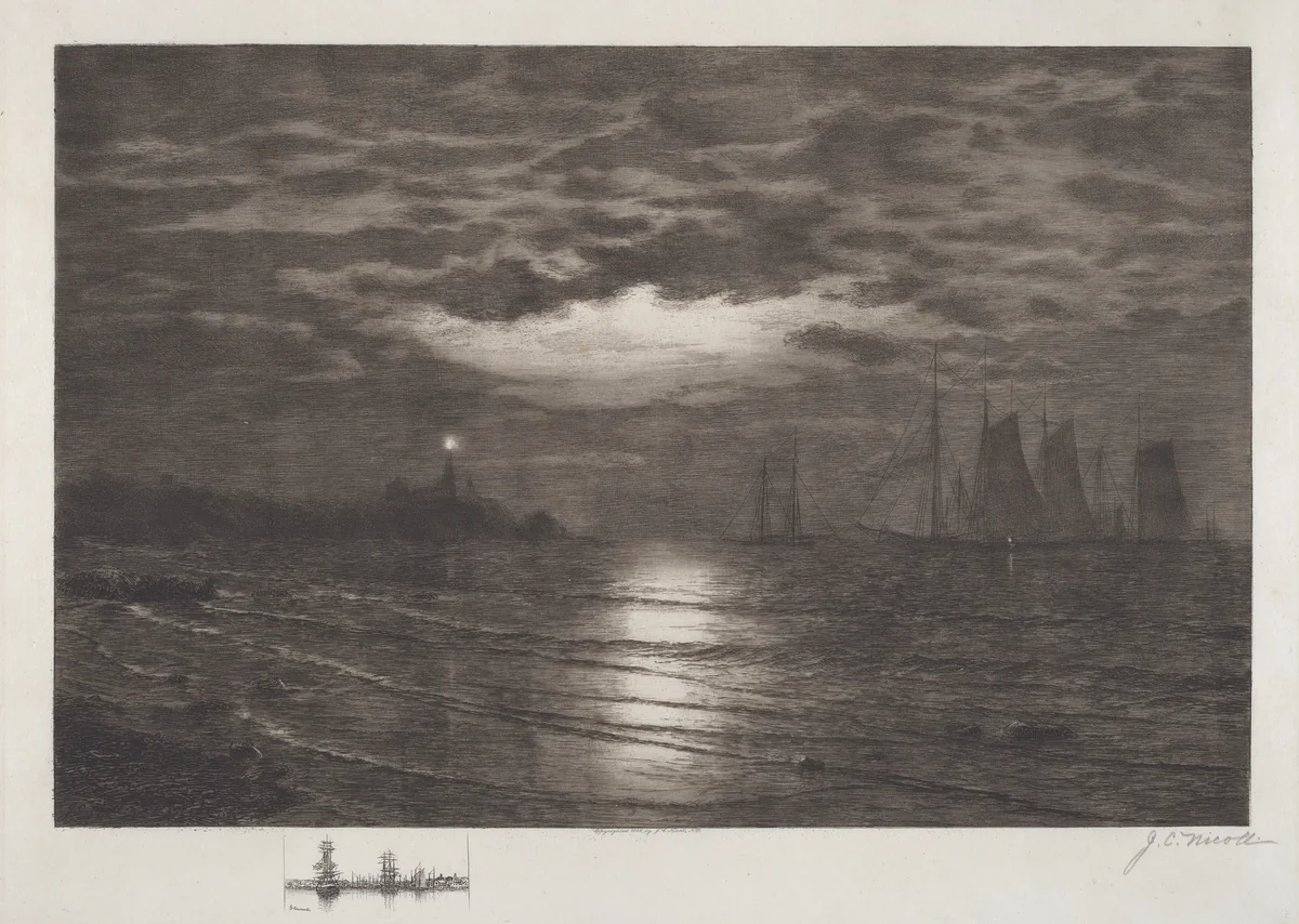 Ten Pound Island Gloucester by James Craig Nicoll, print, 1886