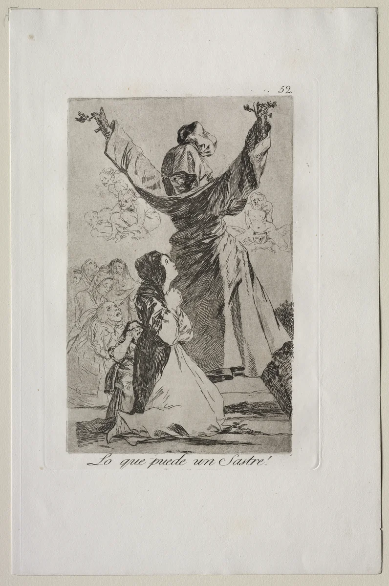 What a Tailor Can Do!, Plate 52 by Francisco de Goya, print, 1799
