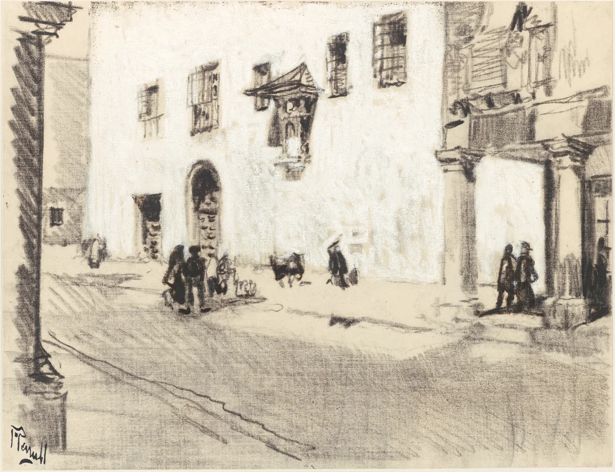 The Monasteries of Alcalá by Joseph Pennell, drawing, 1898-1908