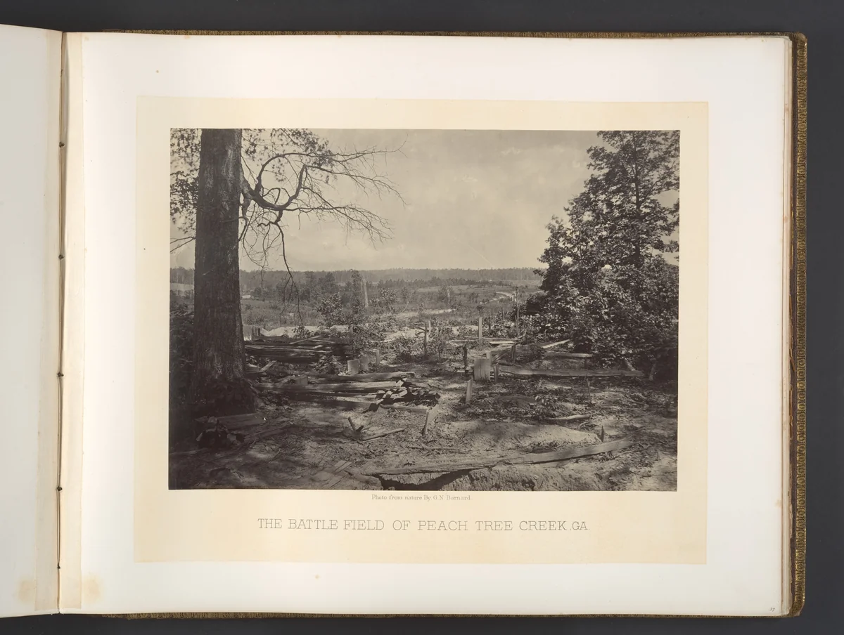The Battle Field of Peach Tree Creek, Georgia by George N. Barnard, photograph, 1860-1869