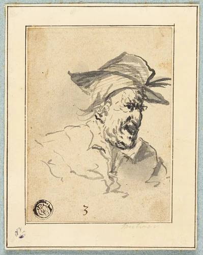 Character Sketch by John Hamilton Mortimer, drawing, 1761-1779