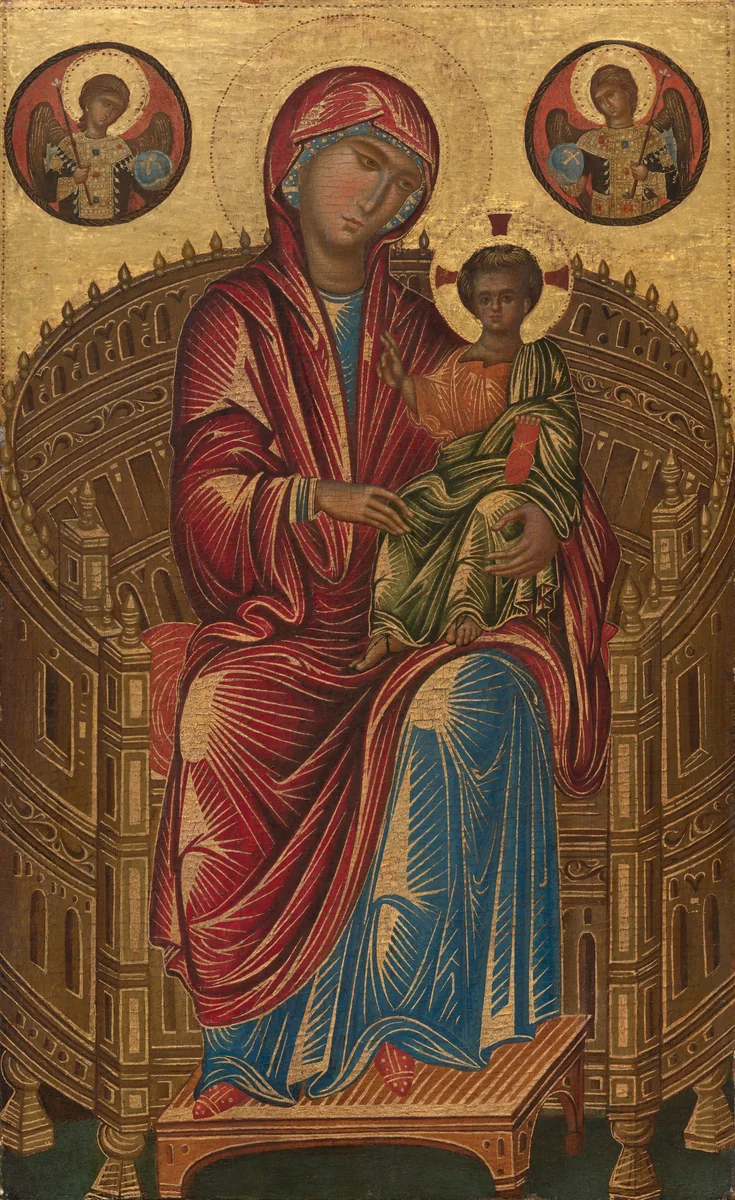 Madonna and Child on a Curved Throne by Byzantine 13th Century, painting, 1260-1280
