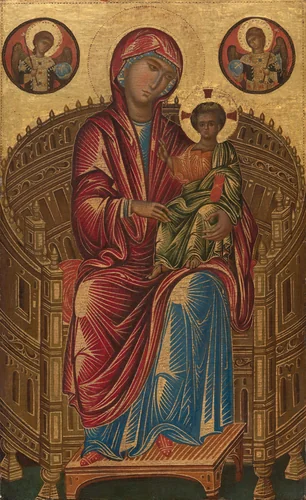 Madonna and Child on a Curved Throne by Byzantine 13th Century, painting, 1260-1280