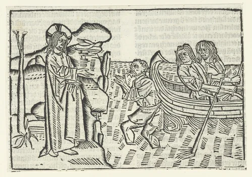De roeping van Petrus by Unknown, print, 1480-1500