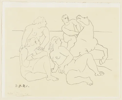 The Horseman (Le Cavalier) from the series Four Lithographs (Quatre lithographies) by Pablo Picasso, print, 1921