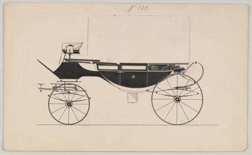 Landau #889 by Brewster & Co., drawing, 1850-1870