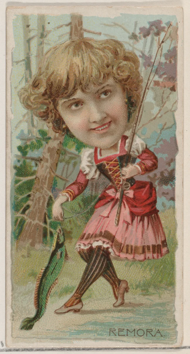 Remora, from the series Fishers and Fish (N74) for Duke brand cigarettes by Knapp & Company, print, 1888