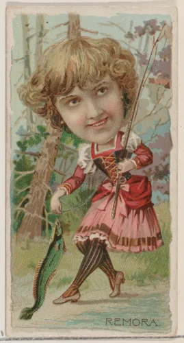 Remora, from the series Fishers and Fish (N74) for Duke brand cigarettes by Knapp & Company, print, 1888