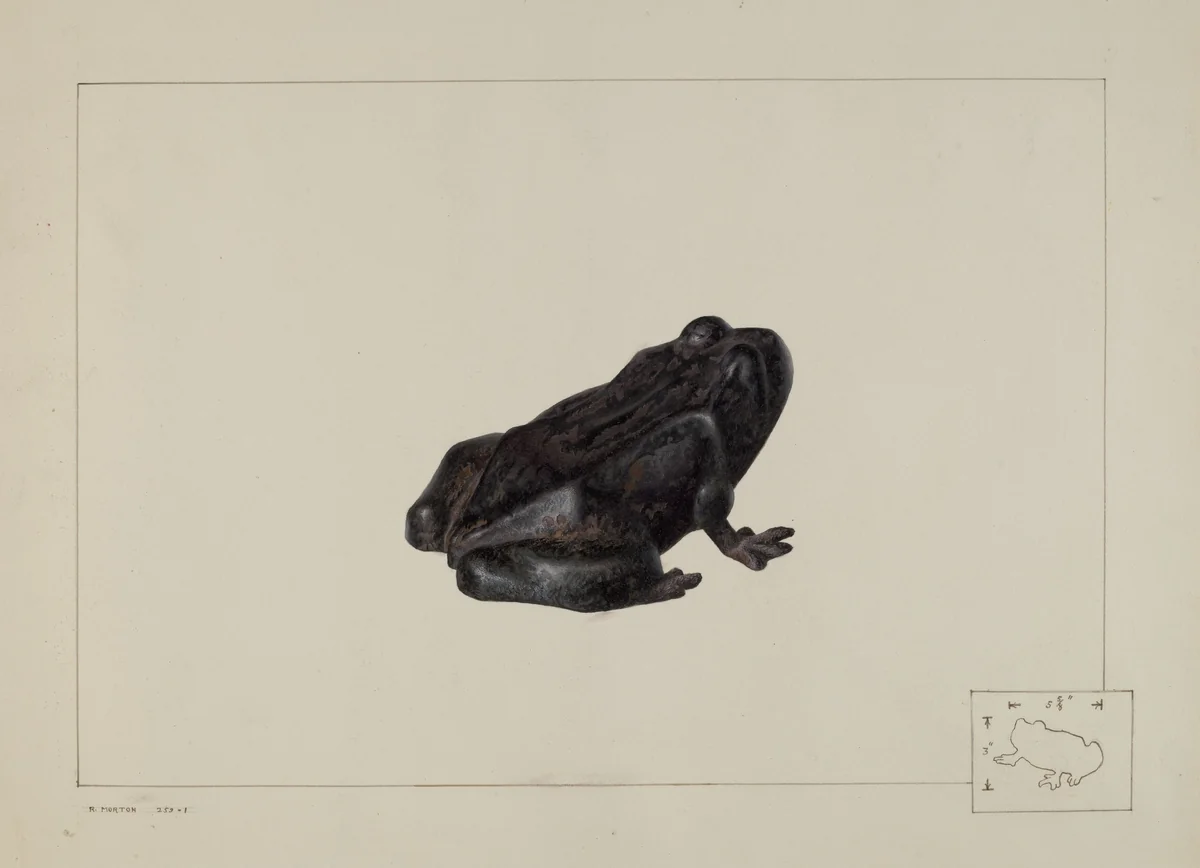 Cast Iron Frog by Ralph Morton, index of american design, 1938