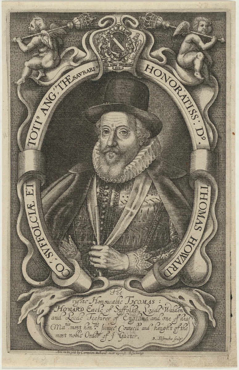 Thomas Howard, First Earl of Suffolk by Renold Elstrack, print, 1571-1625