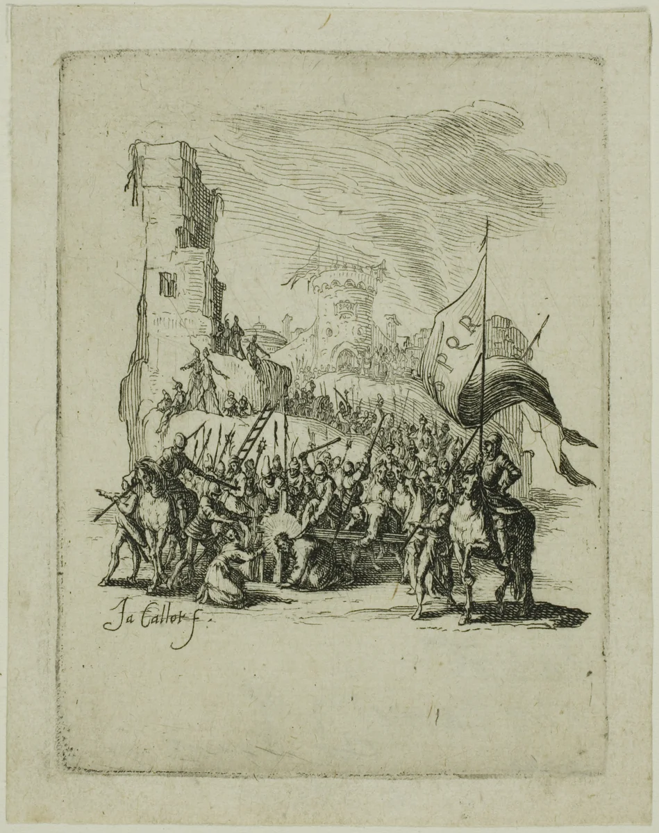 Christ Carrying the Cross, from The Small Passion by Jacques Callot, print, 1612-1635
