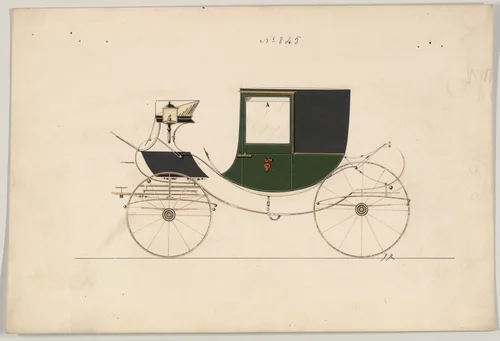Chariot #845 by Brewster & Co., drawing, 1850-1870