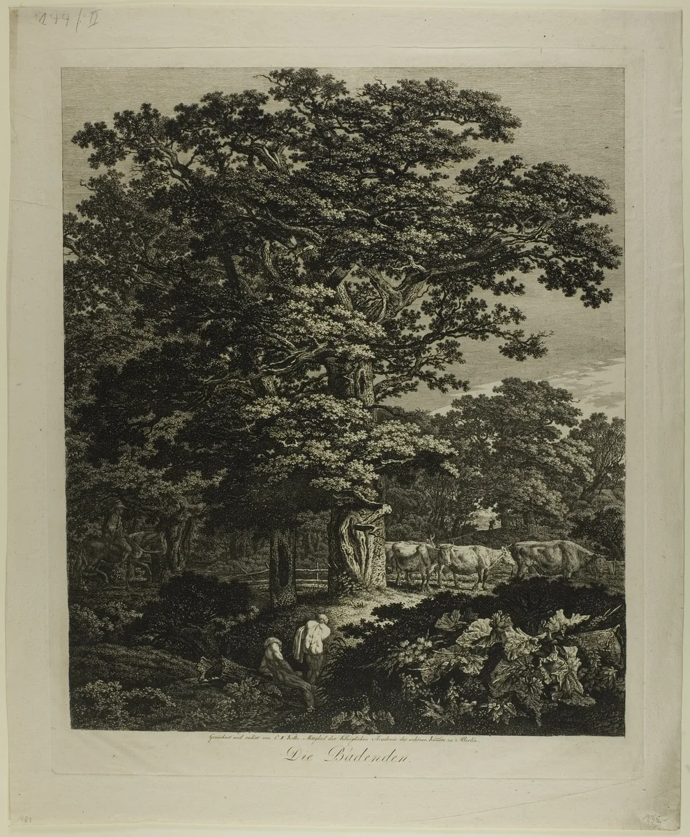 Bathers by Carl Wilhelm Kolbe, print, 1795-1805