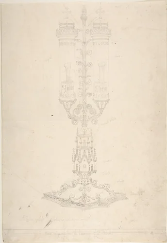 Reliquary of Ss. Sylvan and Florian, from St. Mark's Venice by anonymous, drawing, 1850-1900