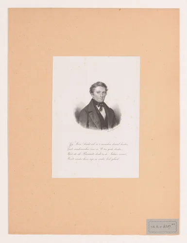 Portret van de heer Priessnitz by anonymous, print, 1827-1909
