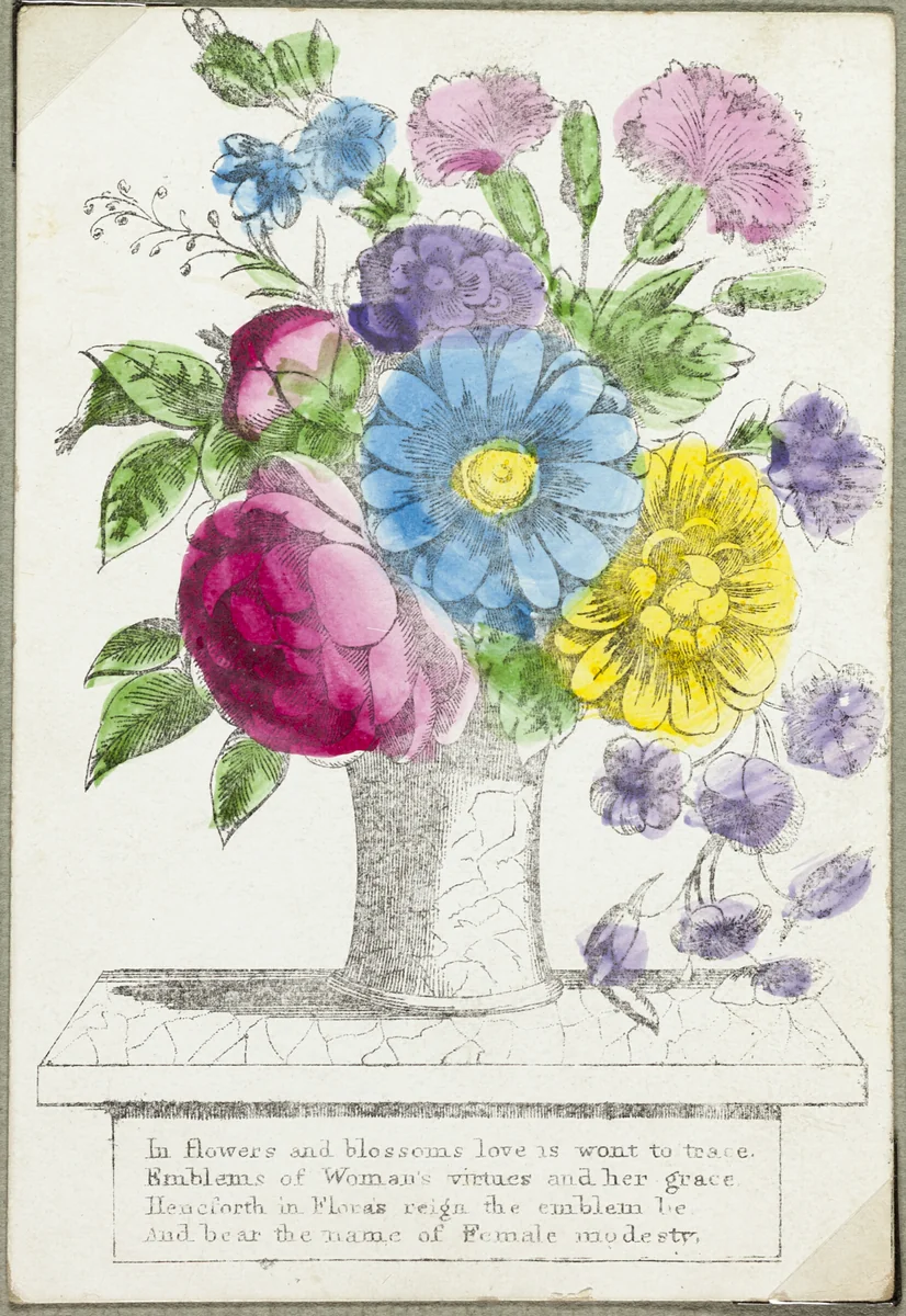 In Flowers and Blossoms (valentine) by Unknown Artist, other, 1825-1835