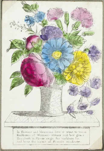 In Flowers and Blossoms (valentine) by Unknown Artist, other, 1825-1835