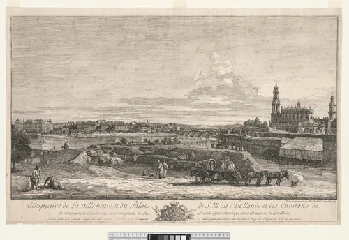 View of Dresden by Bernardo Bellotto, print, 1748