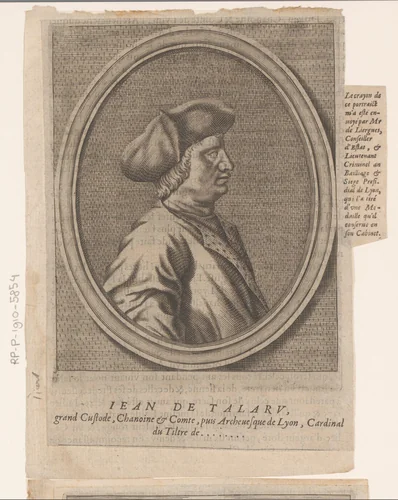Portret van Jean de Talaru by Etienne Picart, print, 1660