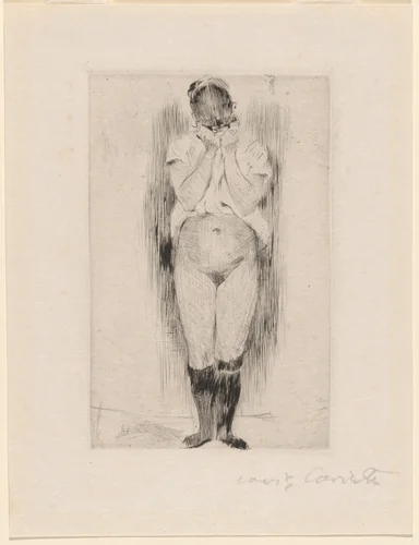 Crying Girl by Lovis Corinth; Bruno Cassirer, print, 1899