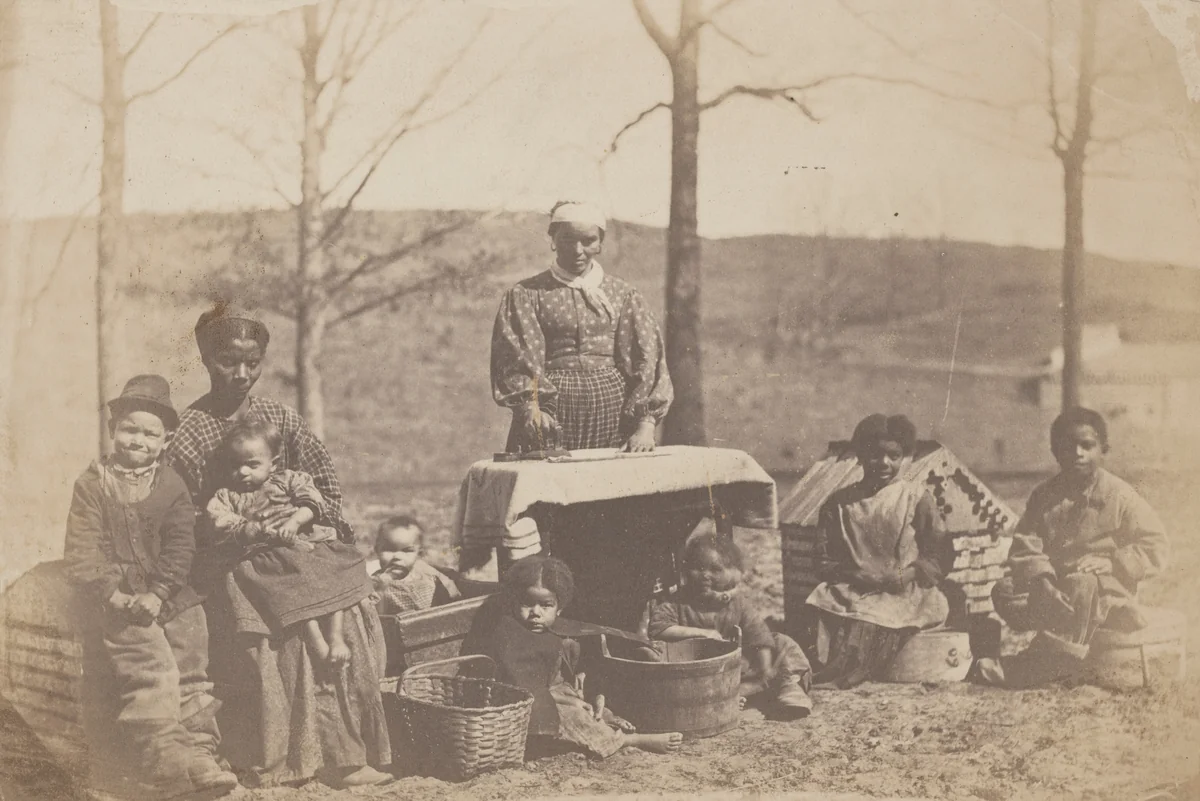 Enslaved People at Volusia, Residence of Felix Richards by James Larkin, photograph, 1861