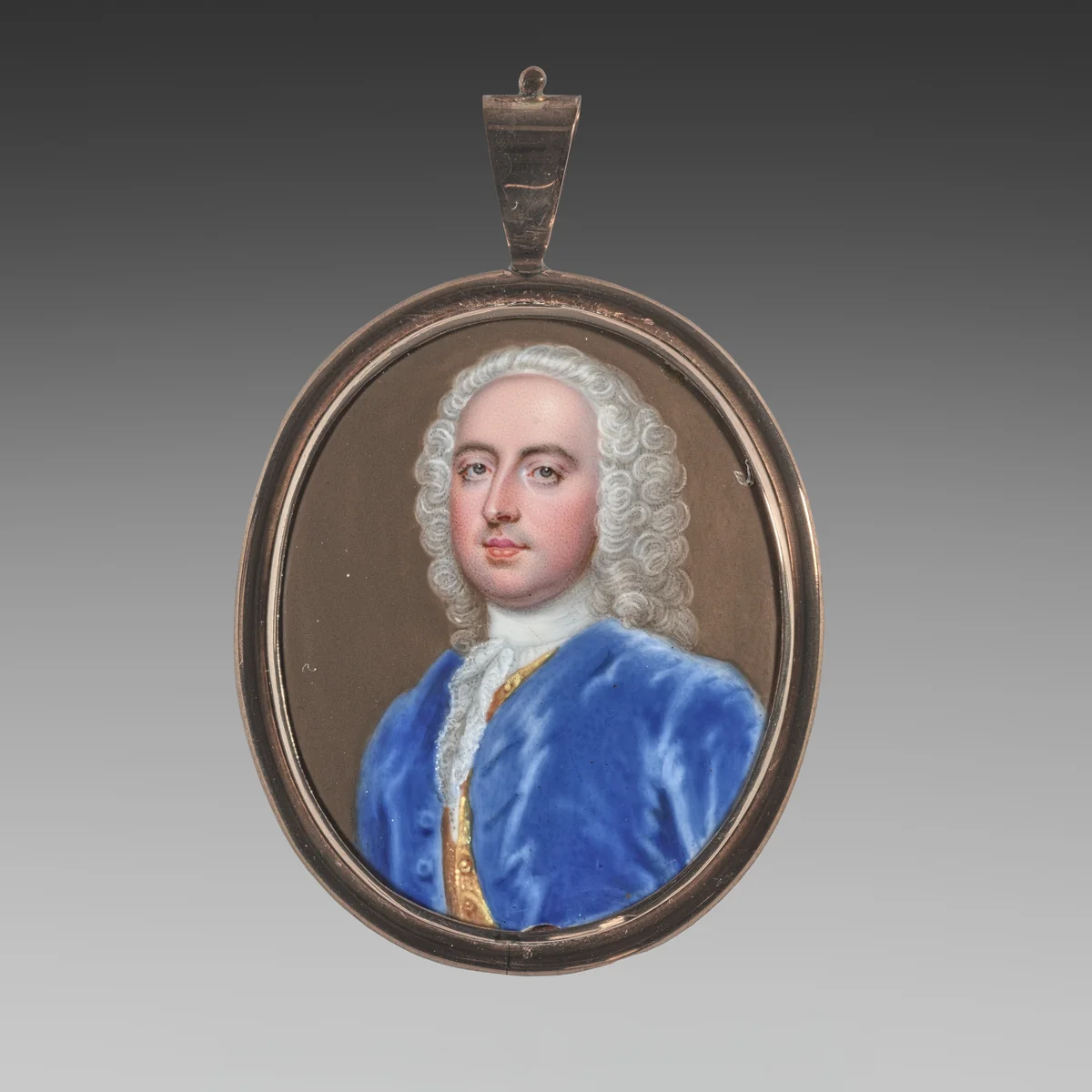 Portrait of a Man by Christian Friedrich Zincke, painting, 1730-1737