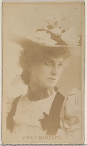 Emily Bancker, from the Actors and Actresses series (N45, Type 8) for Virginia Brights Cigarettes by Allen & Ginter, photograph, 1885-1891