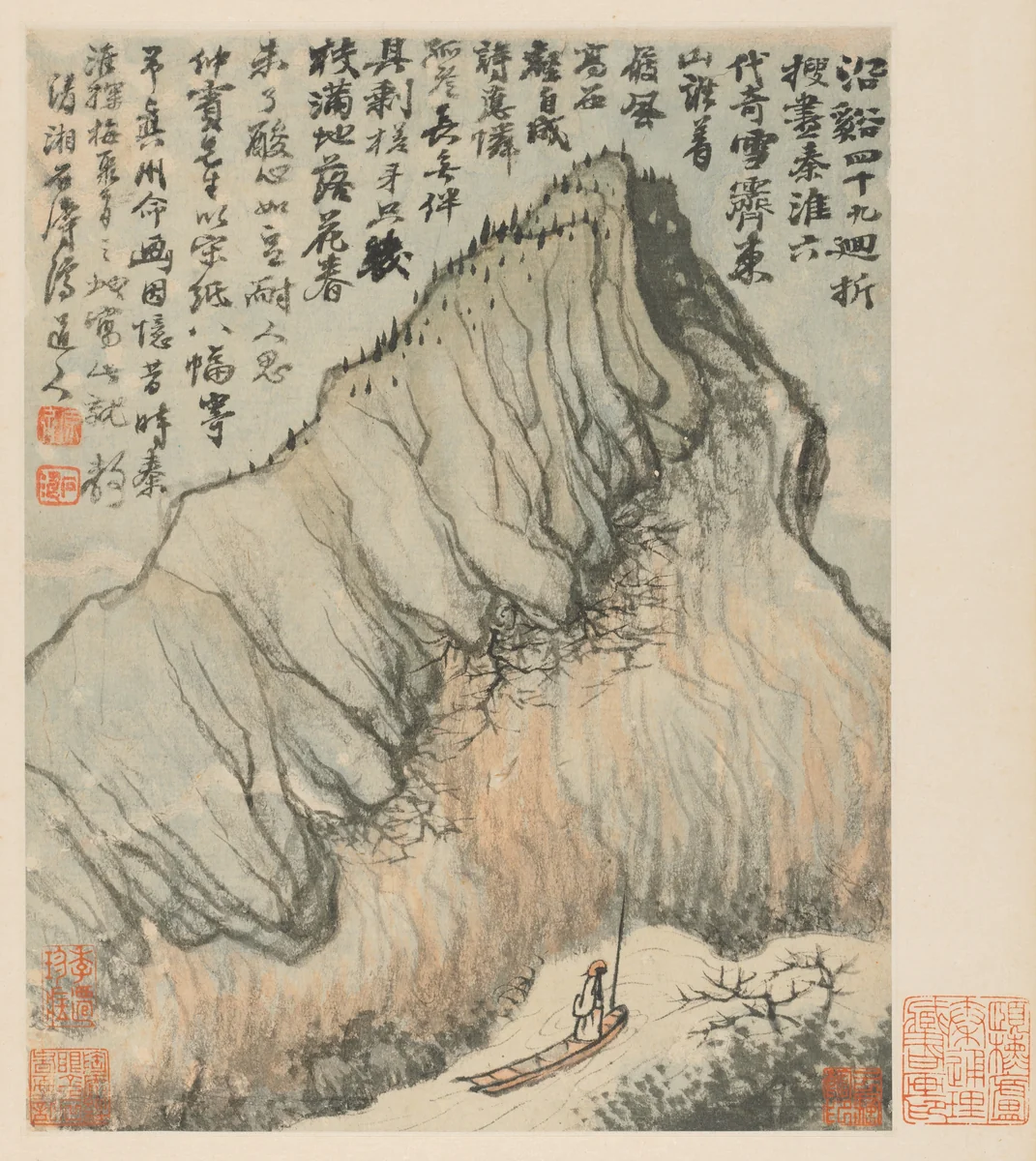 Reminiscences of Qinhuai River by Shitao, painting, 1642-1707