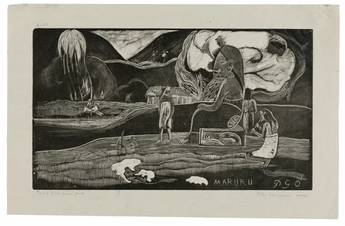 Maruru (Offerings of Gratitude), from the Noa Noa Suite by Paul Gauguin, print, 1893-1894