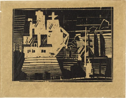 Marine by Lyonel Feininger, print, 1918