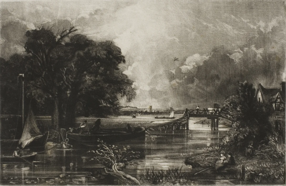 River Stour, Suffolk by David Lucas, print, 1830