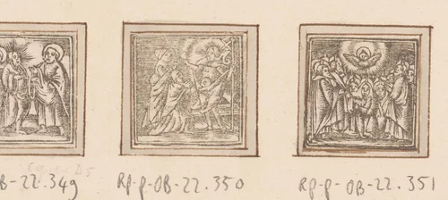 Christus verschijnt aan twee vrouwen by anonymous, print, 1590