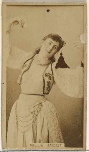 Mlle. Jacot, from the Actors and Actresses series (N145-8) issued by Duke Sons & Co. to promote Duke Cigarettes by W. Duke, Sons & Co., photograph, 1890-1895