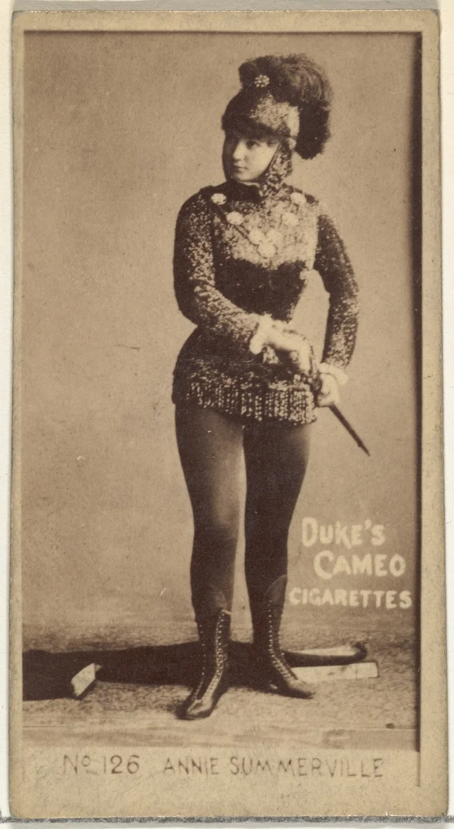 Card Number 126, Annie Summerville, from the Actors and Actresses series (N145-4) issued by Duke Sons & Co. to promote Cameo Cigarettes by W. Duke, Sons & Co., photograph, 1880-1889