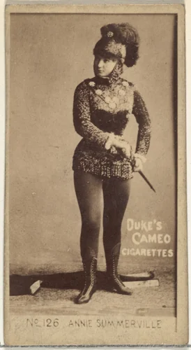 Card Number 126, Annie Summerville, from the Actors and Actresses series (N145-4) issued by Duke Sons & Co. to promote Cameo Cigarettes by W. Duke, Sons & Co., photograph, 1880-1889