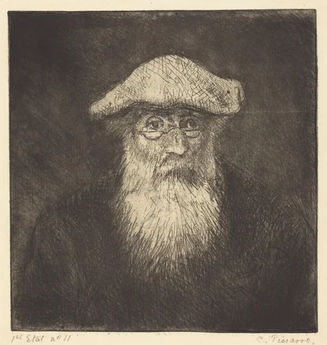 Self-Portrait (Camille Pissarro, par lui-meme) by Camille Pissarro, print, 1890
