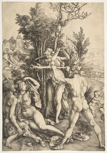 Hercules at the Crossroad by Albrecht Dürer, print, 1498