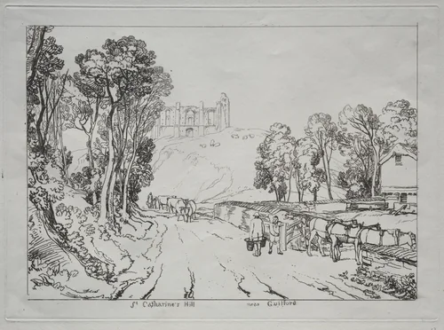 Liber Studiorum: St. Catherine's Hill, near Guilford by Joseph Turner, print