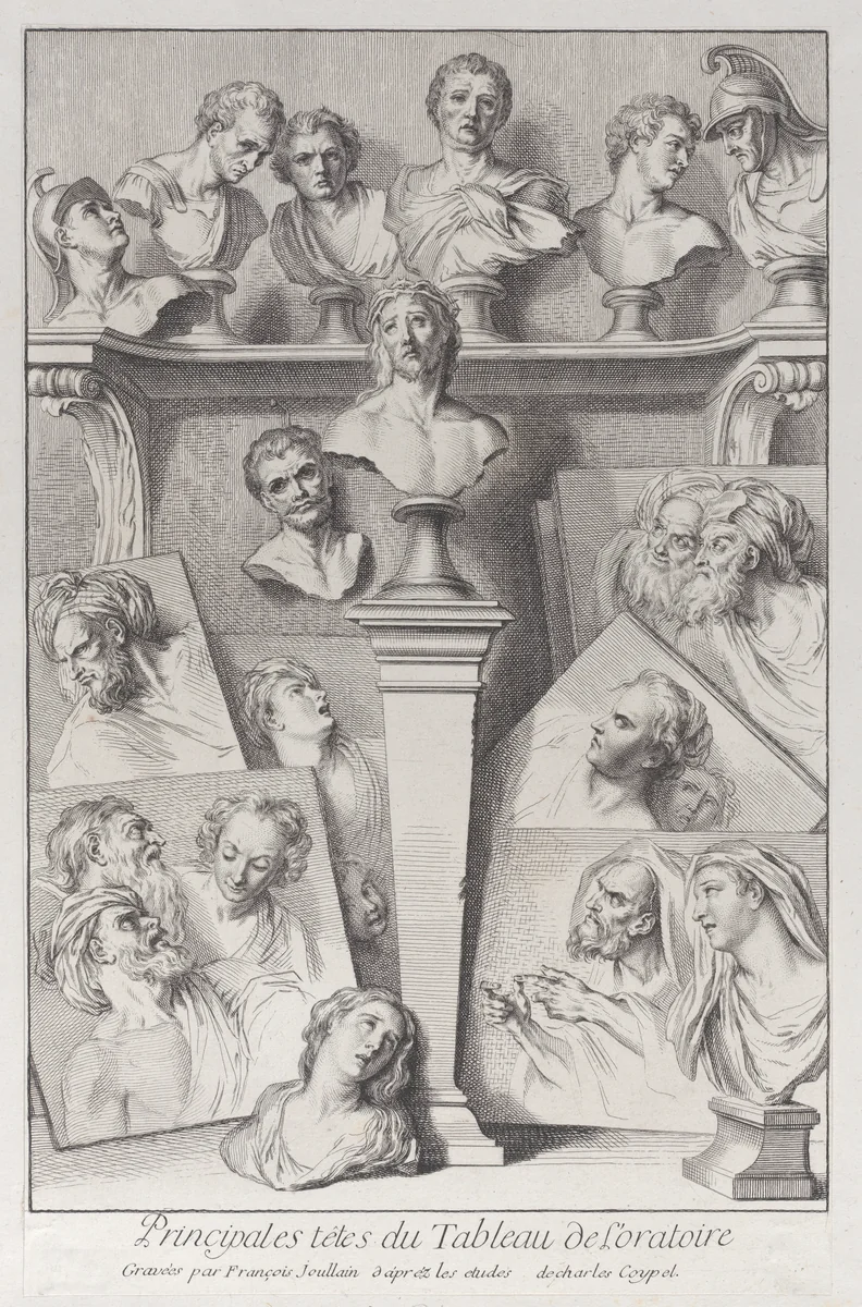 Heads after the Ecce Homo by François Joullain, print, 1720-1778