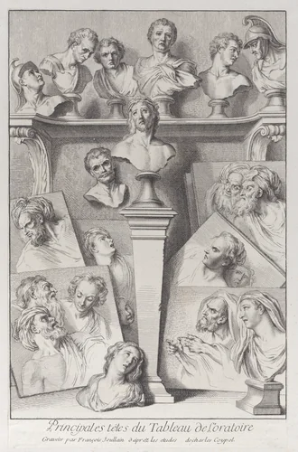 Heads after the Ecce Homo by François Joullain, print, 1720-1778