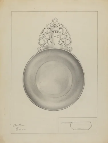Silver Porringer by Clayton Braun, index of american design, 1936