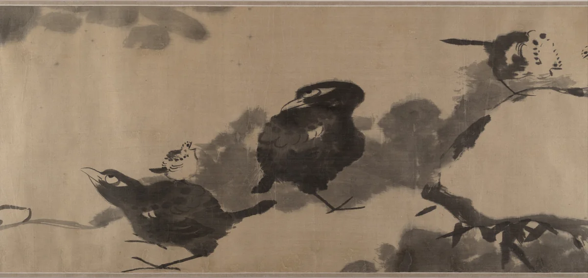 Birds in a lotus pond by Bada Shanren, painting, 1680-1700